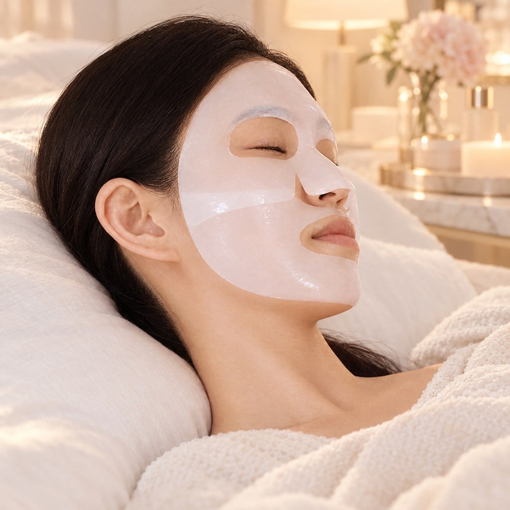 Wearing the bio-collagen overnight mask