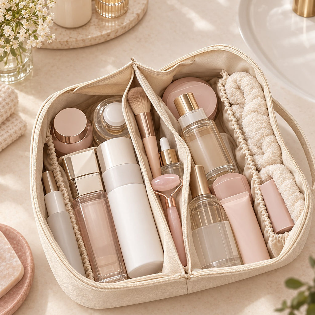Veyralum Travel Case opened with dividers