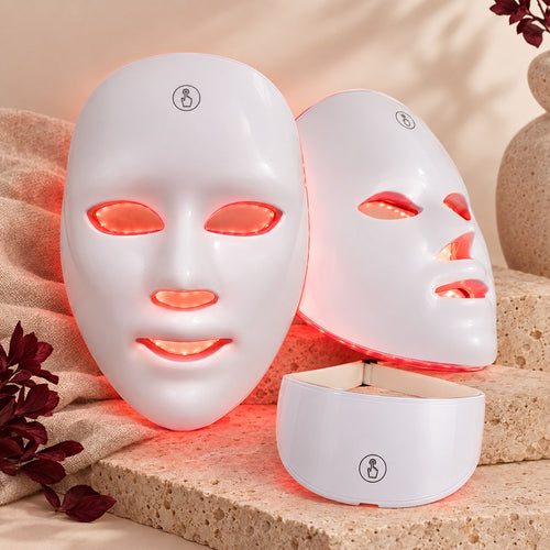Veyralum 7-Color LED Face & Neck Mask – LED mask glowing red
