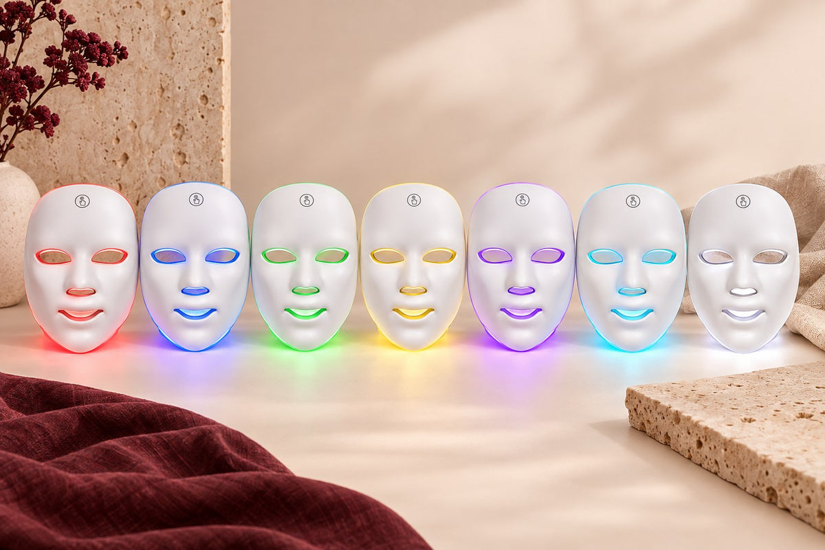 Veyralum 7-Color LED Face & Neck Mask – Seven LED light colours
