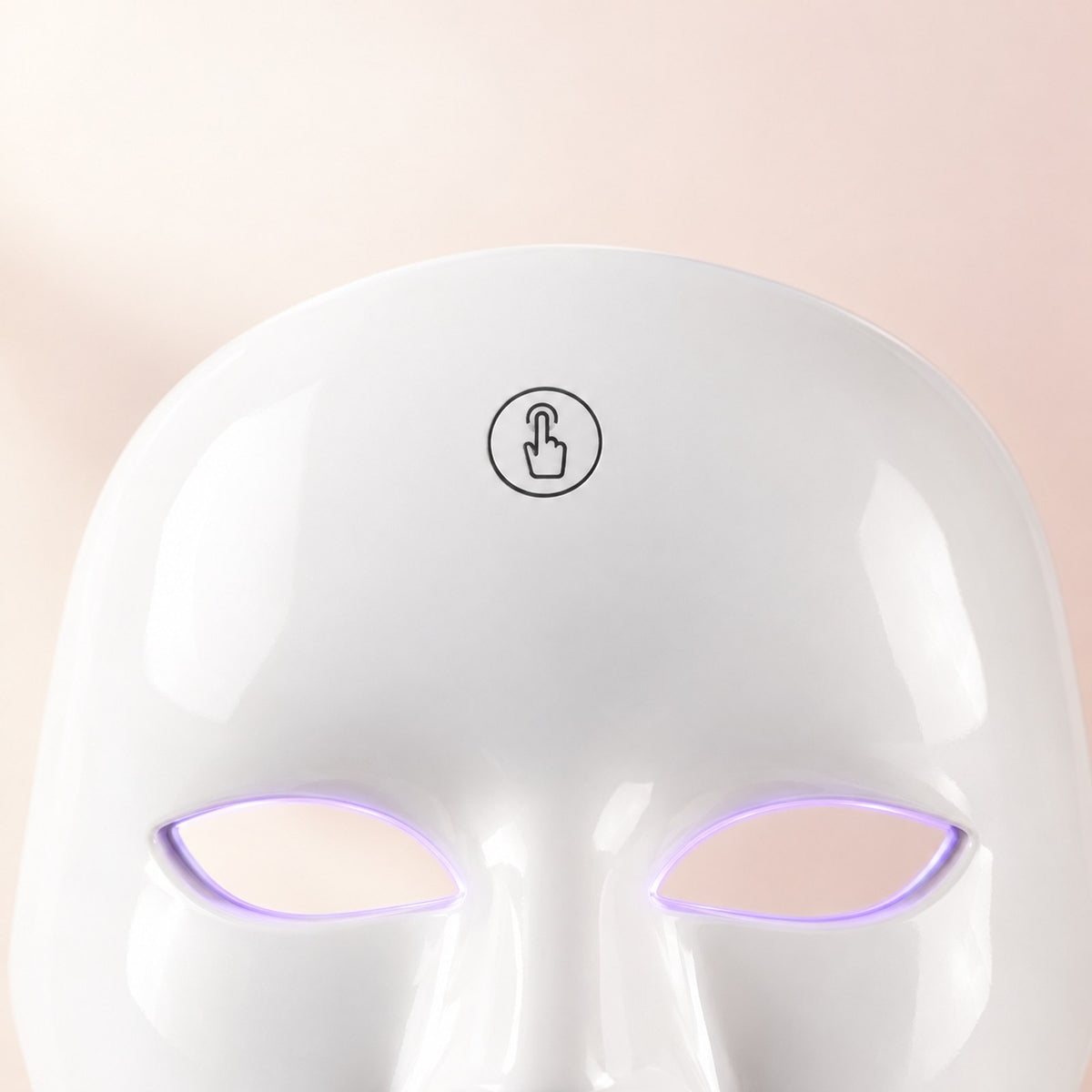 Touch button and eye openings close-up