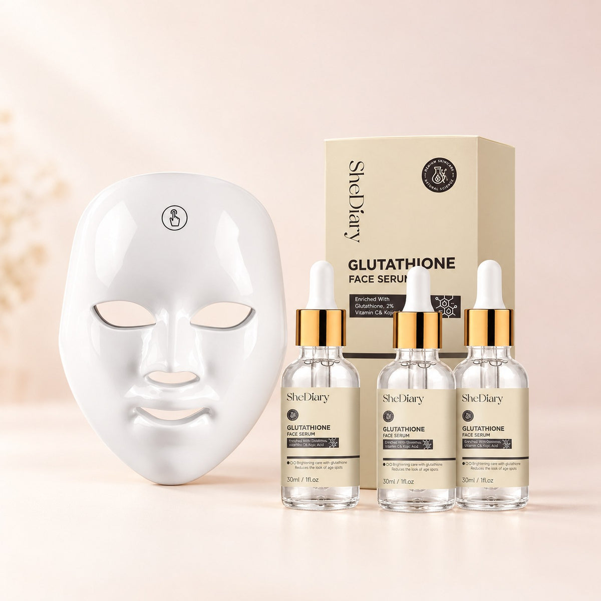 Glow set — mask + 3 serums